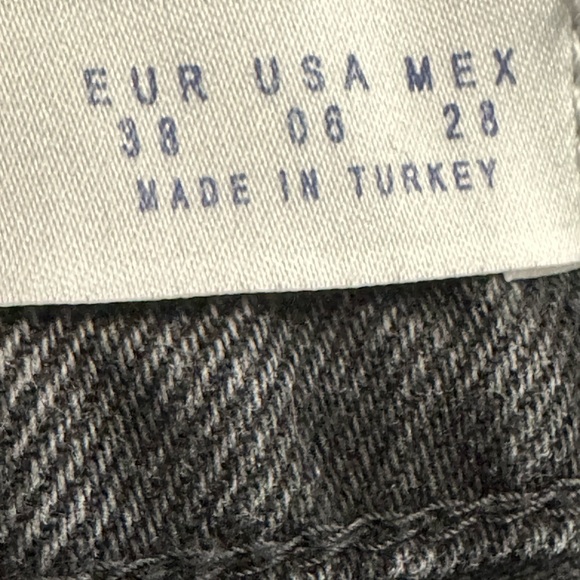 Zara High Rise Black Distressed Fishnet frayed hem Jeans Goth Grunge - Picture 13 of 14